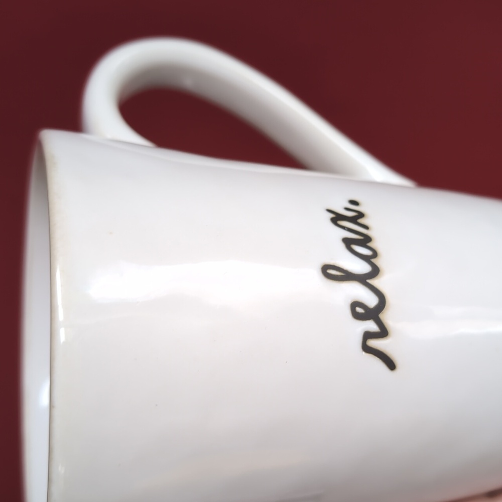 Rae Dunn RELAX Mug, Vintage Style - Picture 2 of 5